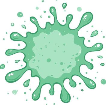 Green splash of liquid, abstract design element for graphic projects vector