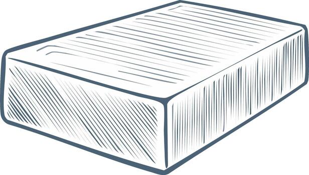 mano dibujado bosquejo de un bloquear ilustración con eclosión. sencillo diseño elemento vector