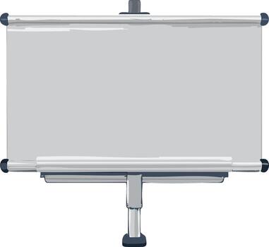 Illustration of Blank Display Stand with Easel for Presentation Board, Whiteboard, or Projection Screen vector