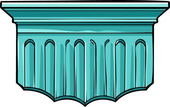 Illustration of an Ancient Greek Column Structure Architectural Building Element vector