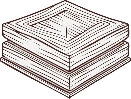 apilar de cuadrado doblada papel servilletas para mesa servicio ilustración vector