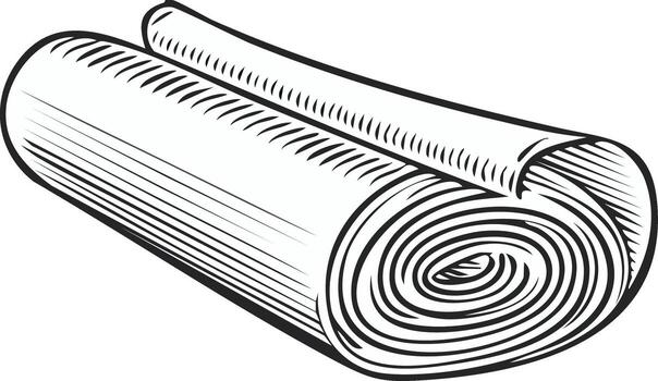 Rolled Up Paper Scroll Document With Copy Space Isolated on White Background vector