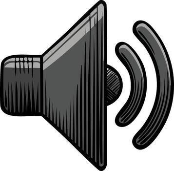Speaker Symbol with Sound Waves - Illustration of Loudspeaker Icon vector