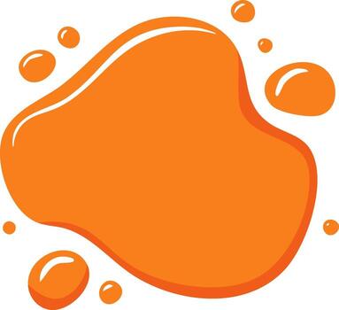 Orange splash with multiple drops design element graphic illustration vector