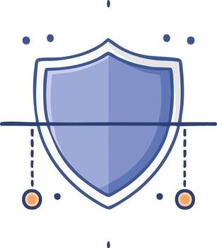 Digital Security Shield Icon with Data Scanning Bar for Cyber Protection vector