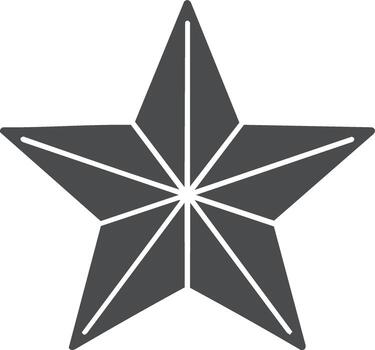 Geometric Star Illustration Featuring Sharp Points and Angular Design Accents vector