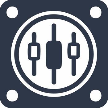 Audio Mixer Controls Icon Sound Mixing Knob Level Adjustment Symbol vector