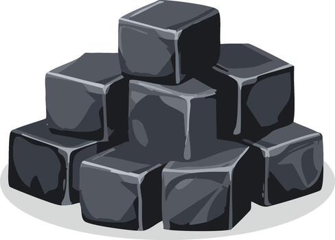 Abstract Stack of Melting Ice Cubes, Illustration vector