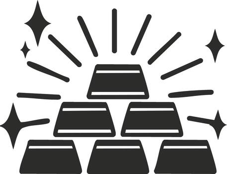 Abstract Stack of Shining Gold Ingots Representing Wealth and Success vector