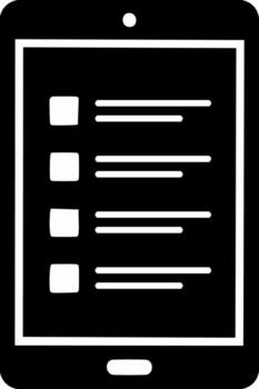 Tablet Device Displaying To Do List Digital Checklist Task Management Application vector