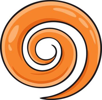 naranja remolino diseño elemento, en espiral formar con contornos para decoración o resumen patrones vector