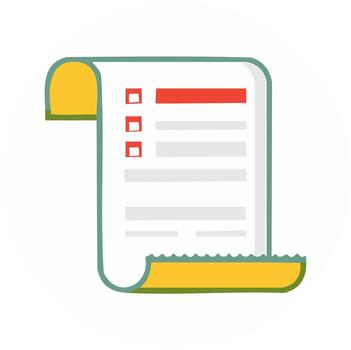 plano diseño Lista de Verificación o a hacer lista con casillas de verificación y texto líneas vector