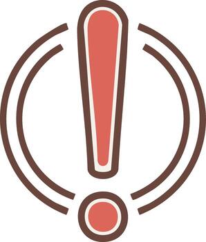 exclamación marca icono dentro circular advertencia símbolo diseño para alerta atención mensaje vector