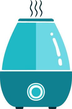 An icon of a humidifier with steam coming out of it vector