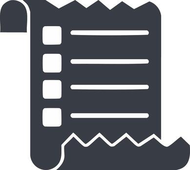 A Generic Torn Paper Check List Icon With Square Checkboxes And Line Tasks vector