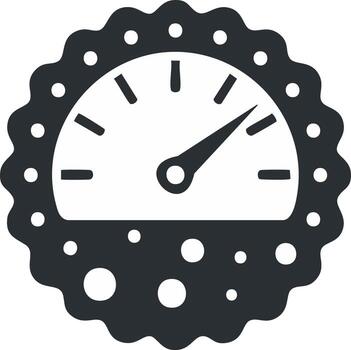 velocímetro actuación indicador calibre para rápido Progreso y eficiente medición icono vector