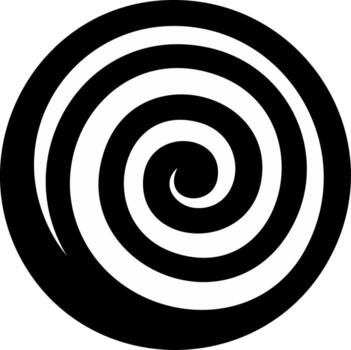 Abstract Black and White Swirl Pattern Concentric Circular Motion vector