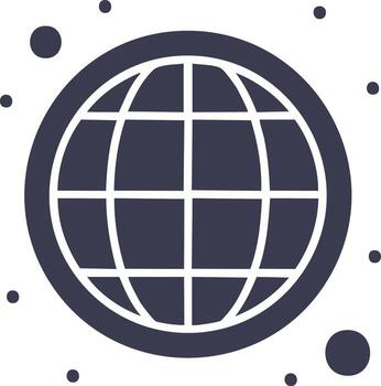 global red conexión tierra globo icono resumen círculos digital tecnología concepto vector