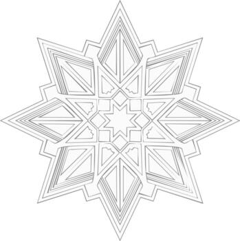 resumen geométrico estrella diseño, intrincado líneas, simétrico patrón, gráfico Arte vector