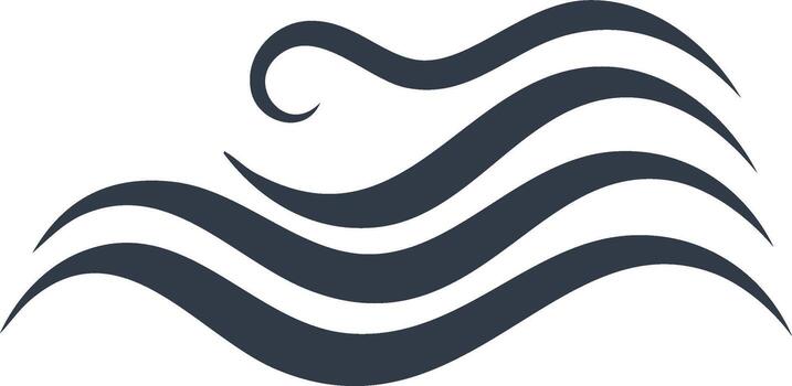 estilizado resumen ondulado líneas modelo en oscuro color con un elegante fluido rizo vector