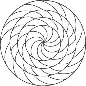 geométrico espiral modelo con concéntrico circular diseño vector