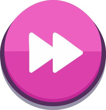 vibrante rosado rápido adelante botón icono para medios de comunicación jugador control S vector