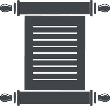 antiguo documento Desplazarse icono con texto líneas y arrollado pergamino manejas vector