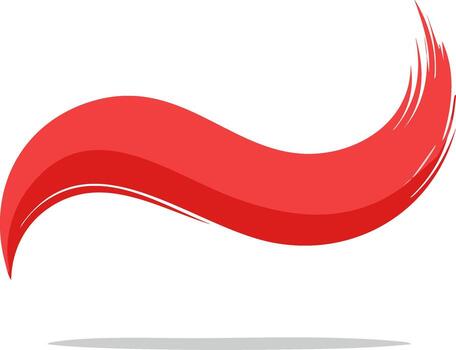 Abstract Red Swirl Dynamic Brushstroke Graphic for Design Elements vector