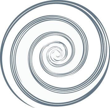 A spiral in a circle with a white background vector