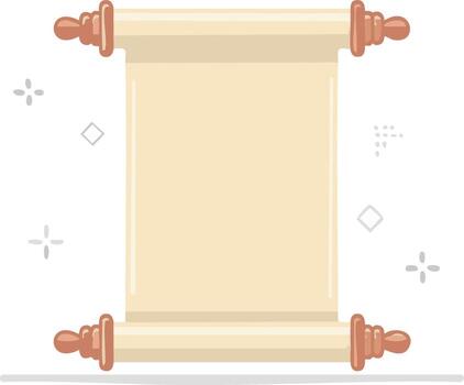 Cartoon Scroll with Empty Space for Text or Design Ready for Your Message vector