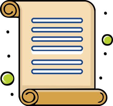 Clásico Desplazarse documento con texto y decorativo elementos vector