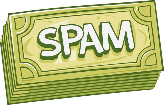 Cartoon Style Stack of Spam Mail Paperwork Illustration Graphic Design vector