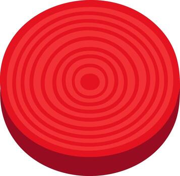 concéntrico rojo círculos diseño, redondo objetivo ilustración, resumen anillado patrón, circular gráficos vector