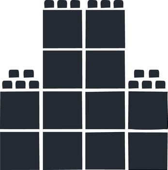 Tower Construction Using Simple Blocks Illustrating Creative Play and Building Concept vector