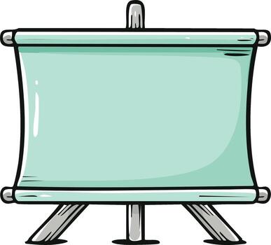 Light Green Presentation Easel with Copy Space for Text vector