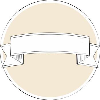 Blank Oval Banner with Ribbon Element for Text or Design vector