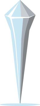 Abstract Crystal Pointed Prism Object vector