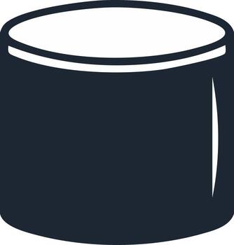 Minimalist database icon representing data storage and server technology vector