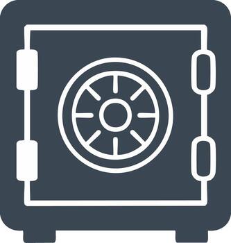 Digital Safe Box Icon with Combination Lock for Security vector