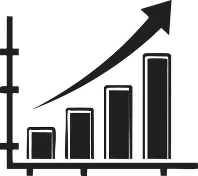 bar gráfico grafico con hacia arriba tendencias flecha representando negocio crecimiento y éxito vector