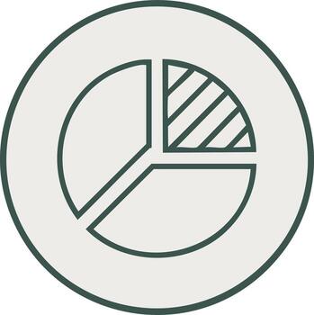 moderno tarta gráfico icono ilustración para negocio informes presentaciones y datos visualización vector