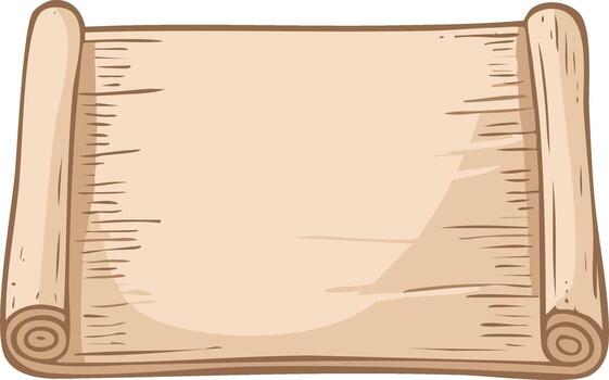 Illustration of an Old Scroll, with a Blank Canvas for Text and Message vector
