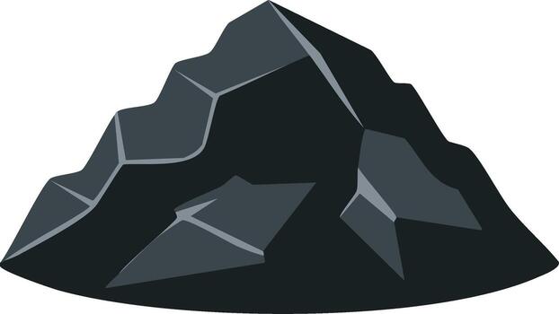 Stylized Illustration of a Mountain Range with Angular Geometric Shapes vector