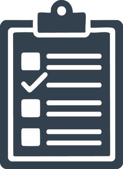 portapapeles icono demostración Lista de Verificación con garrapata marca, tarea administración y recordatorios vector