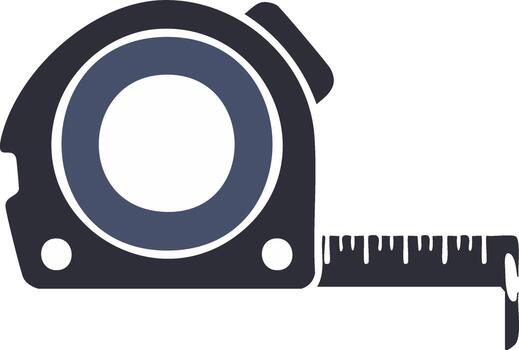 Retractable tape measure tool for accurate measurement and DIY projects vector