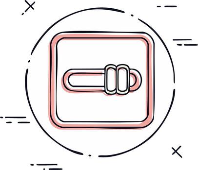 mano dibujado palanca cambiar ui icono en en posición bosquejo ilustración vector