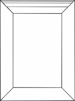 Abstract 3D Rectangular Frame Outline Perspective Lines Illusion Boxy Shape Depth Concept Mock Up Design Templates Geometric Structure vector