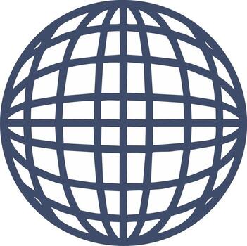 oscuro azul estructura metálica globo cuadrícula ilustración simbolizando global comunicación tecnología y digital redes vector