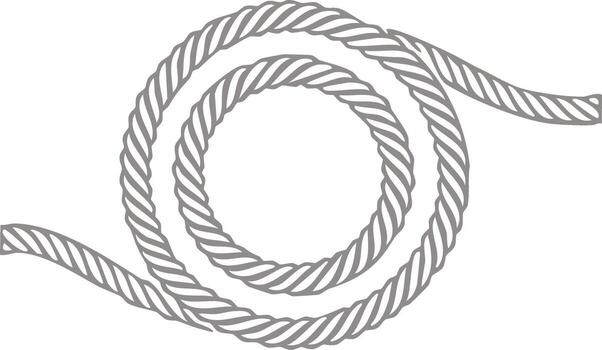 gris náutico cuerda remolino forma elemento diseño para decoración o diseño elemento vector