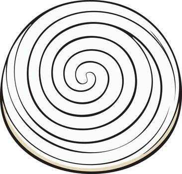 Stylized Abstract Swirl Pattern with Creamy Border vector